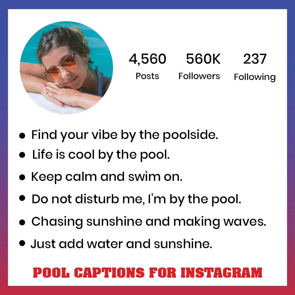Aesthetic Pool Captions for Instagram